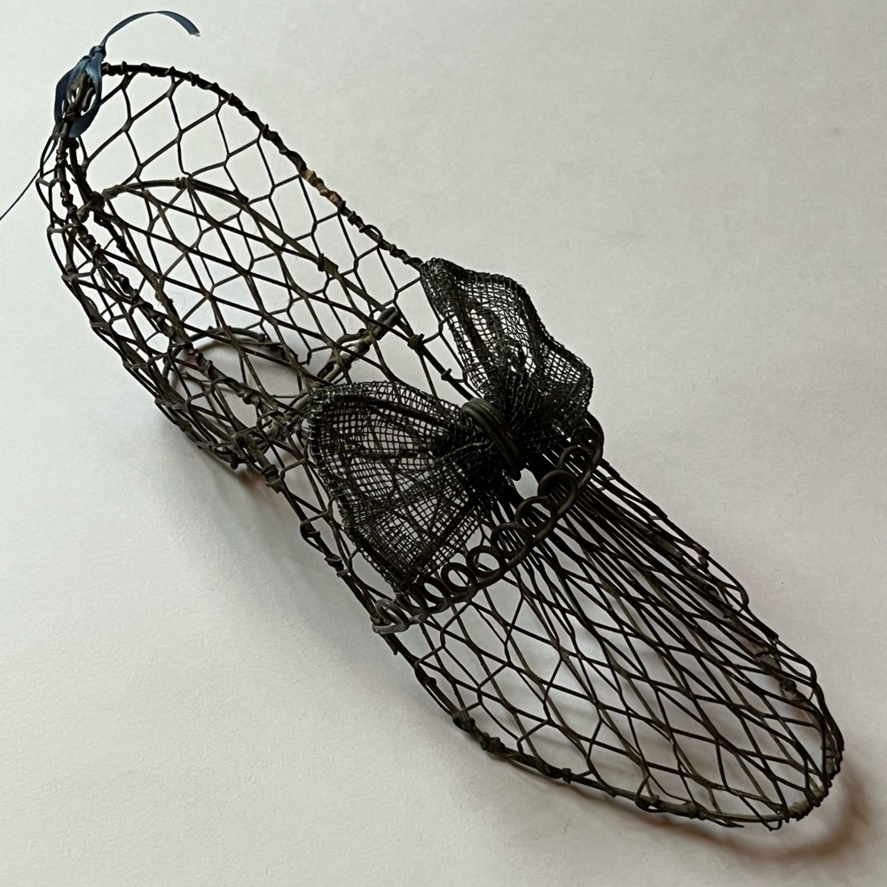 Vintage French Wire Art Shoe Sculpture